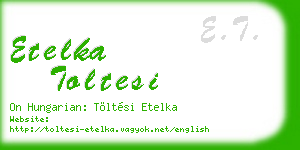 etelka toltesi business card